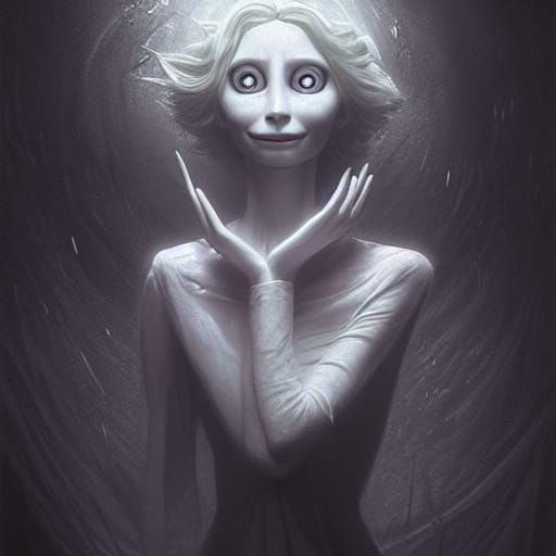 Elsa Morphs into Coraline: A Horror Art Transformation