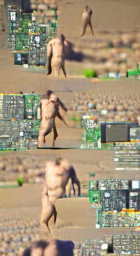 Detailed 8K Rendering of a Nude Male Figure