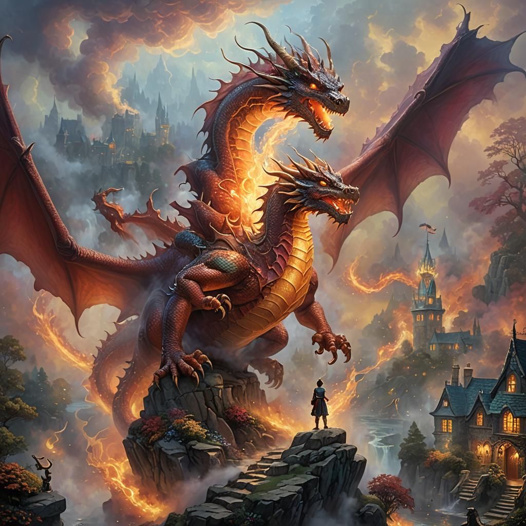 Fiery Dragon's Soul Breath in Ethereal Fantasy