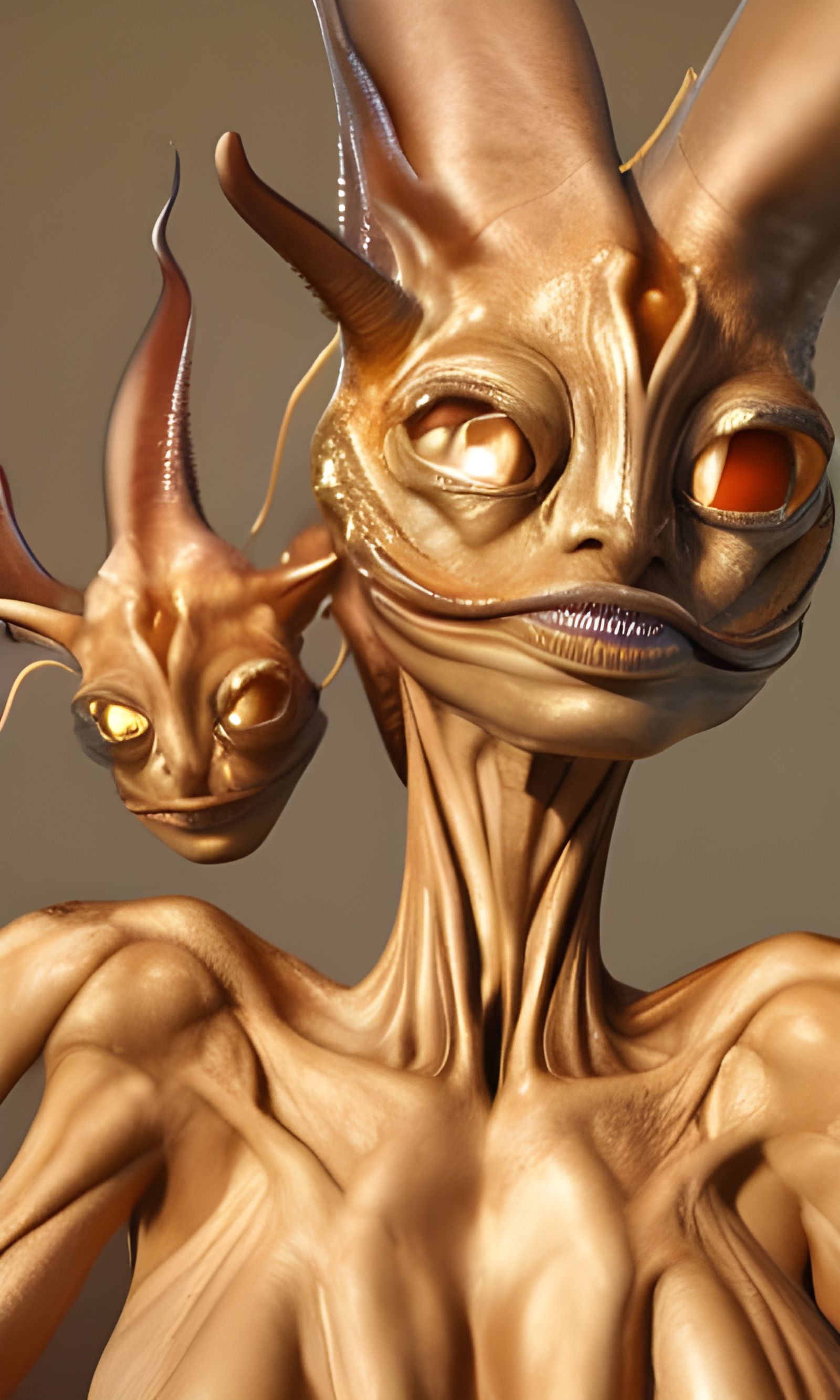 Ethereal Alien Beings with Exotic Pets