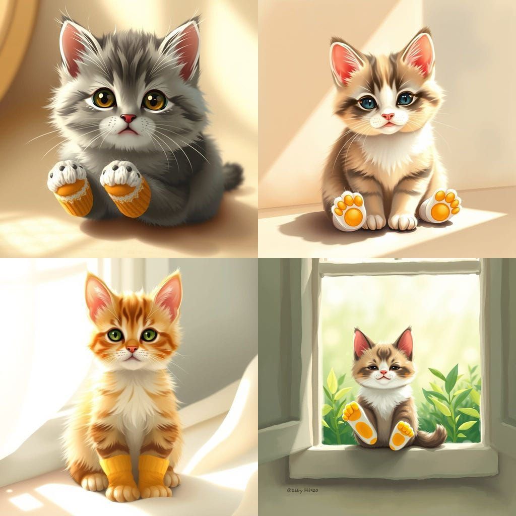 Playful Munchkin Cat in Yellow Socks