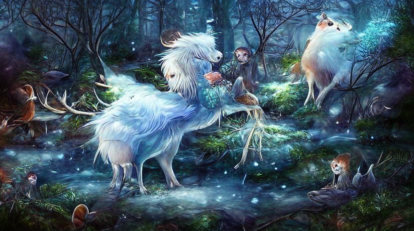 Magical Forest Animal Emerges from Winter Snow