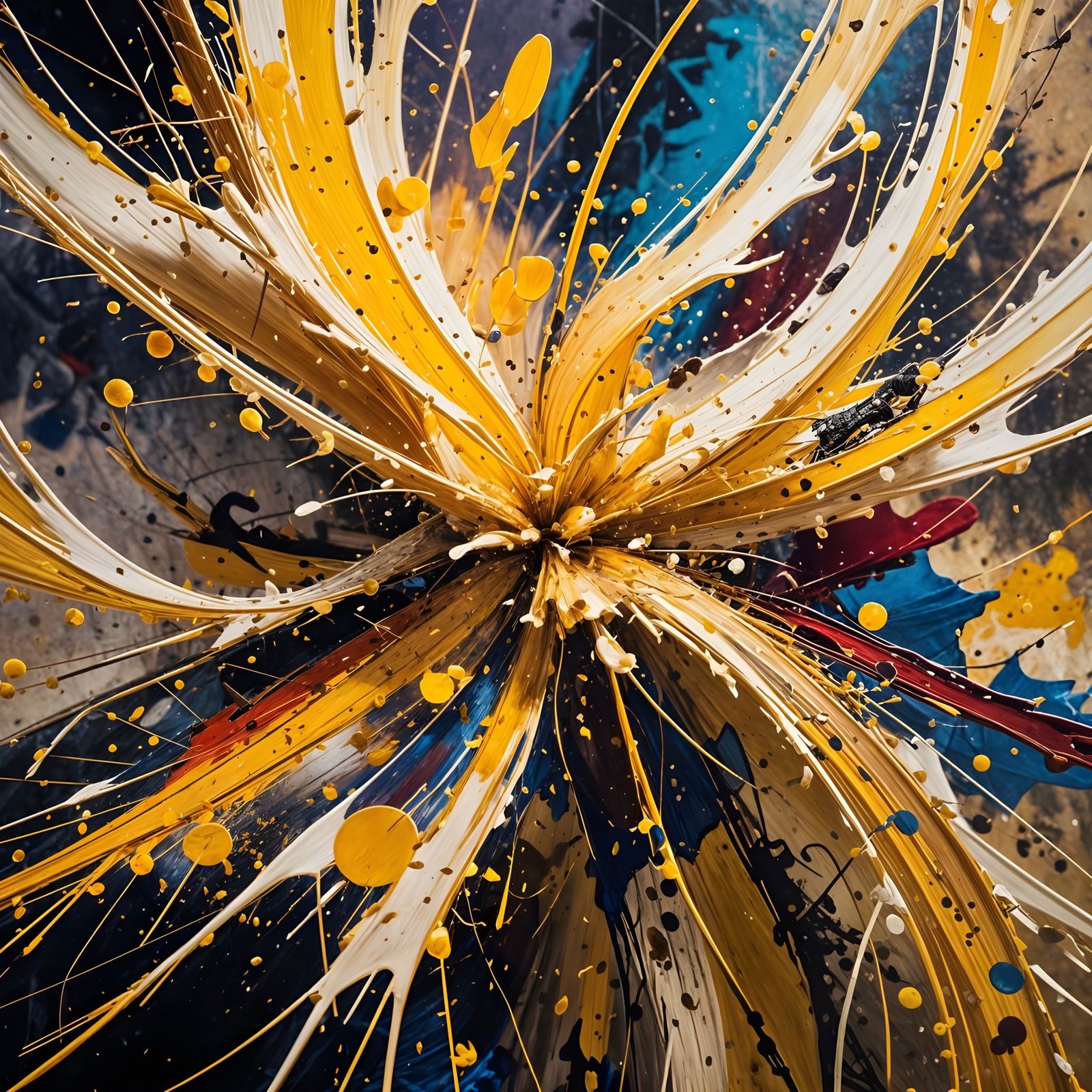 Abstract Curves in Stained Glass Style