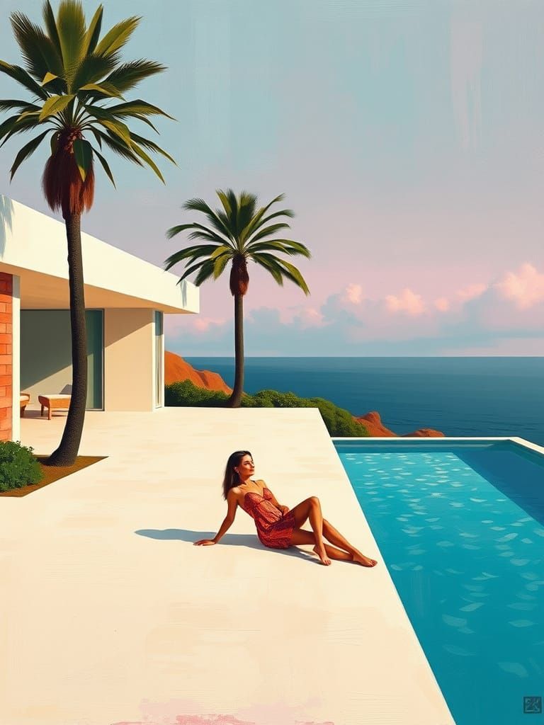 Oceanfront Relaxation in Rothko-Inspired Color Fields