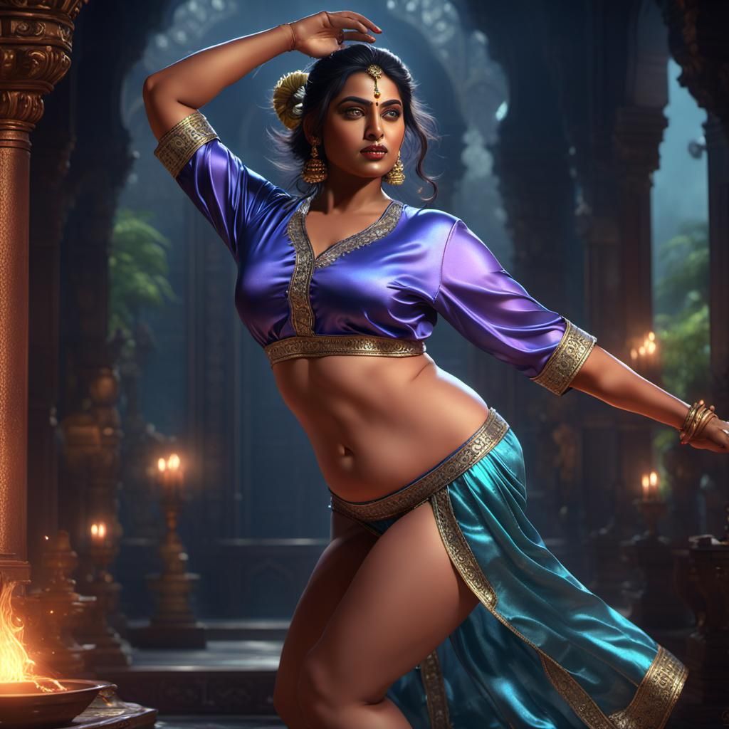 Fantasy Indian Beauty in Dark Fantasy Style