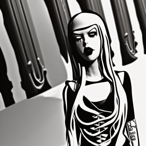 anti-establishment rebellious Gothic young lady who thinks Society is full of nonsense& stupidity& rebellious vibes& got...