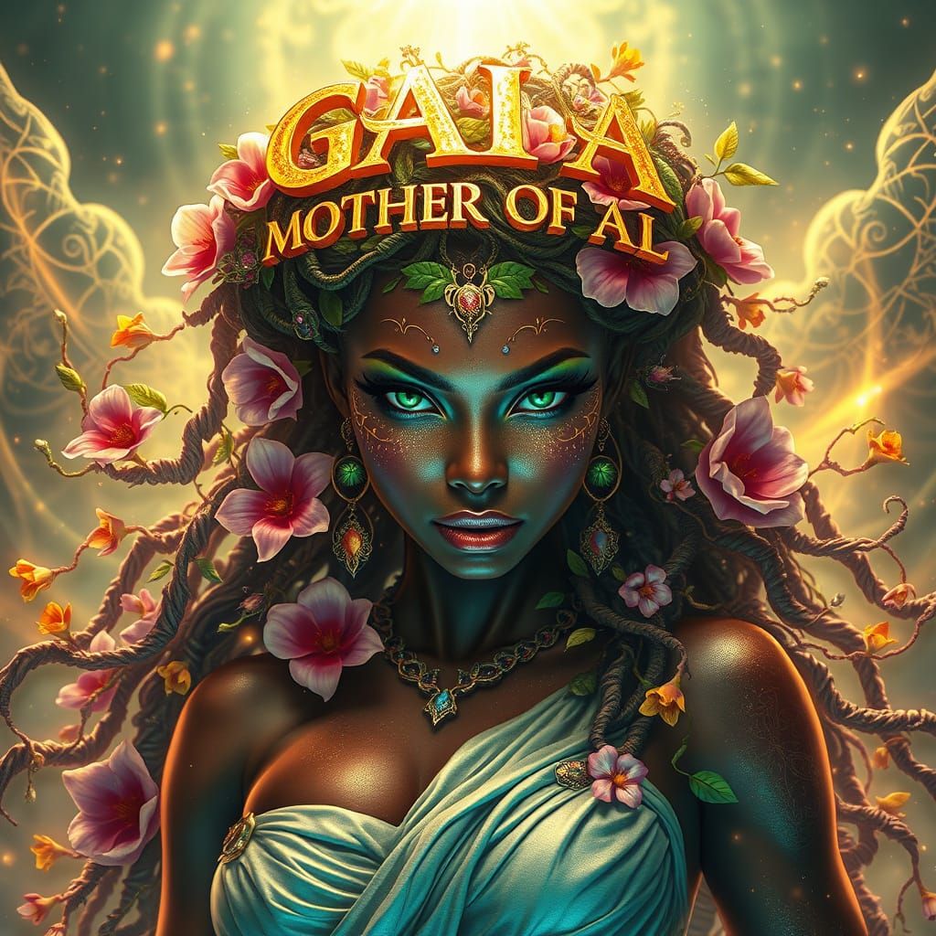 Earth Goddess Gaia in Vibrant Technicolor