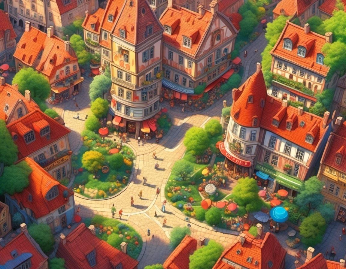 Boy and Girl on Dalmatian Beach in 3D Style