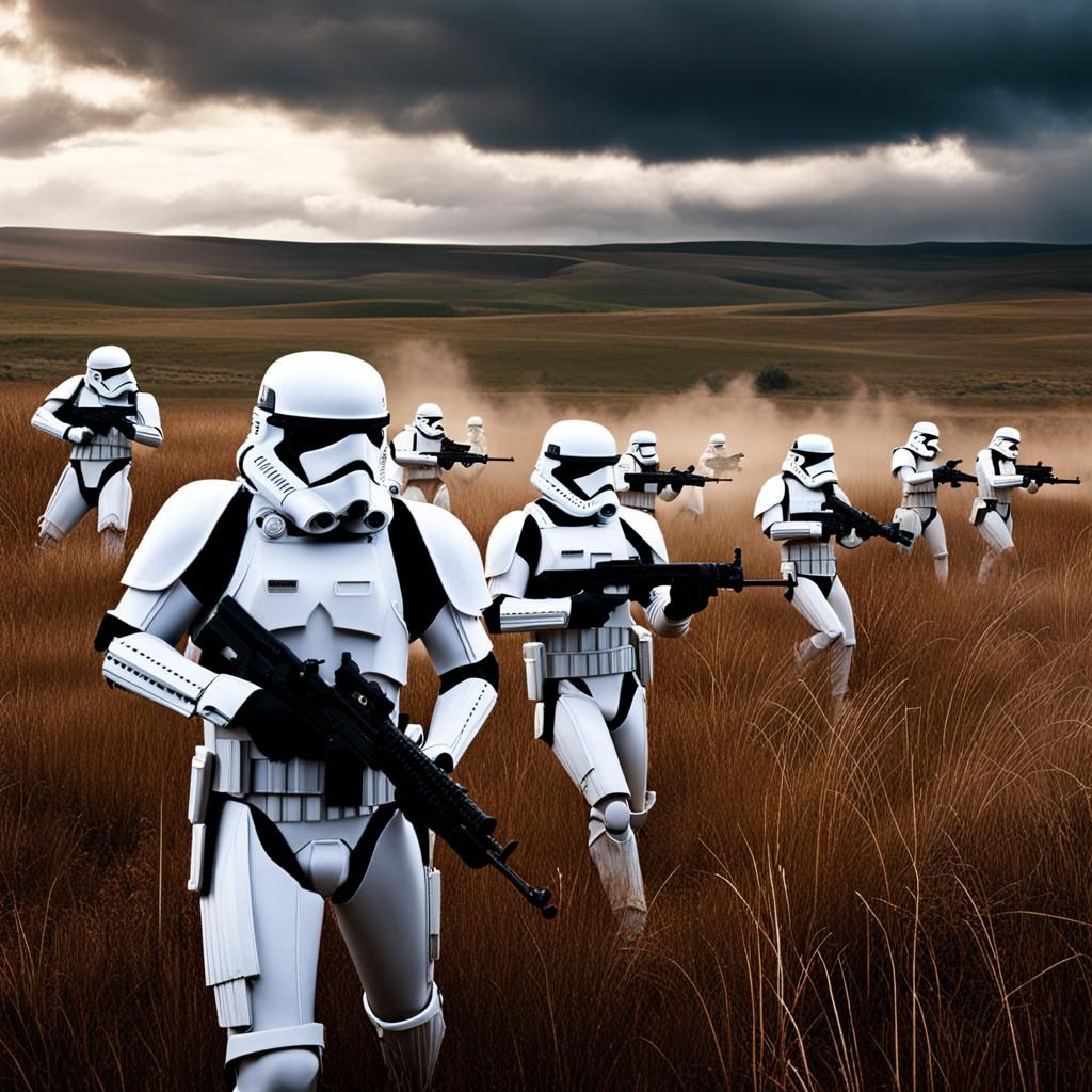 Stormtroopers Training on Alberta Prairie Firing Range