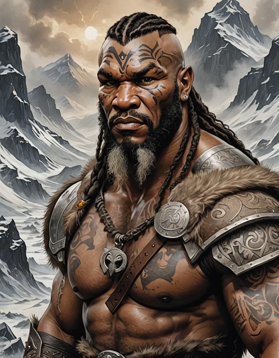 Barbarian with Ear Necklace