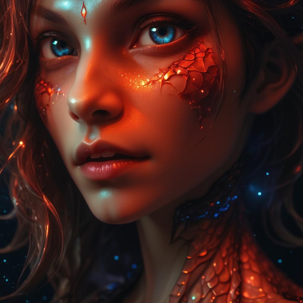 Glowing Bioluminescent Dragon Embodies Magical Fantasy