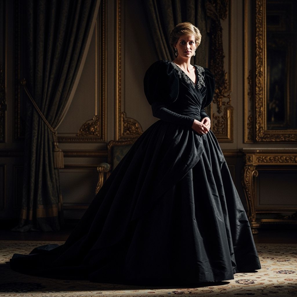 Princess Diana Vogue Editorial with Dramatic Lighting