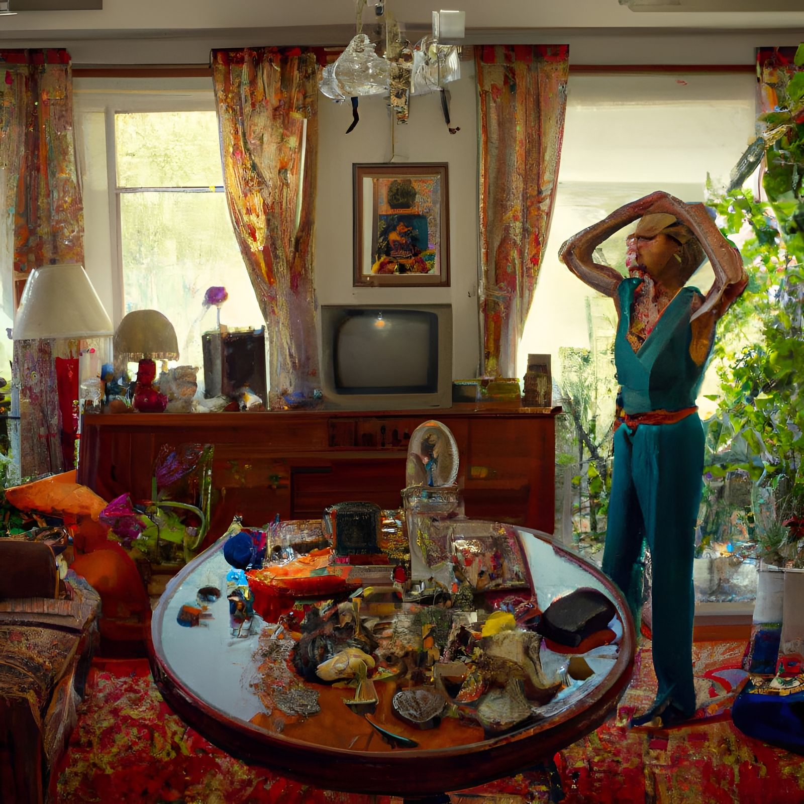 Woman Inherits Fortune in Detailed Cinematic Photo