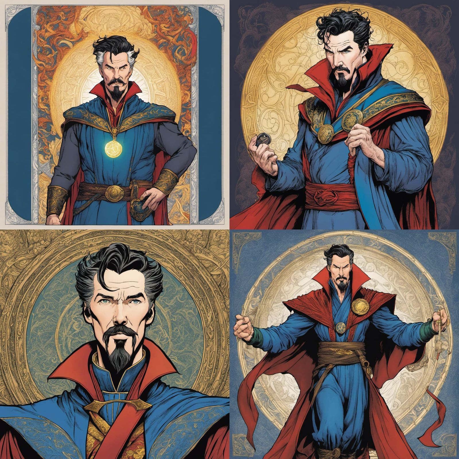 Doctor Strange Portrait in Chris Riddell Style