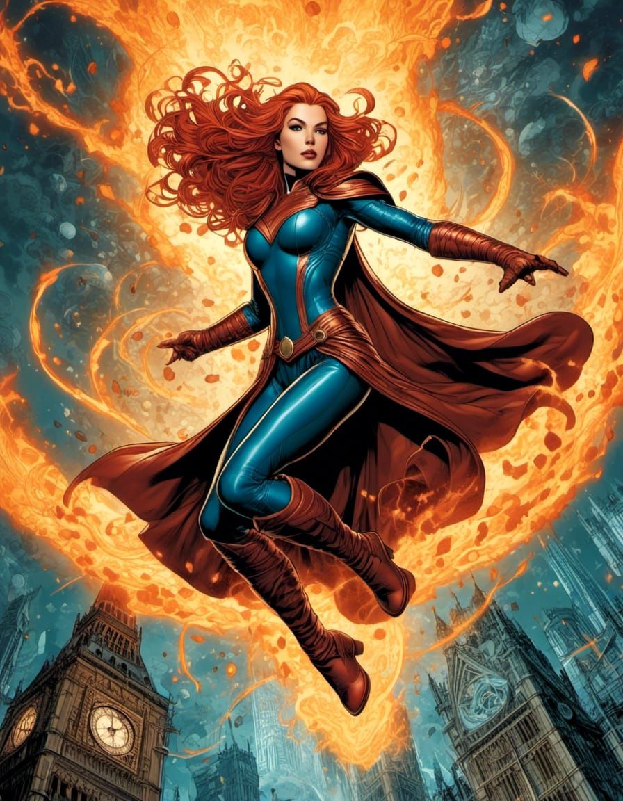 Medieval Phoenix Jean Grey Comic Art
