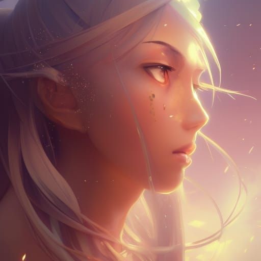 Anime Queen Portrait in Hyperdetailed Digital Art