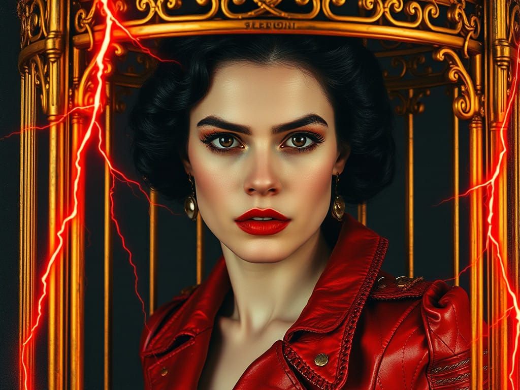 Woman in Golden Cage, Crimson Leather, Red Lightning, Egon S...