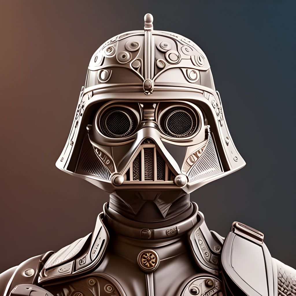 Steampunk Darth Vader Portrait in Detailed Armor