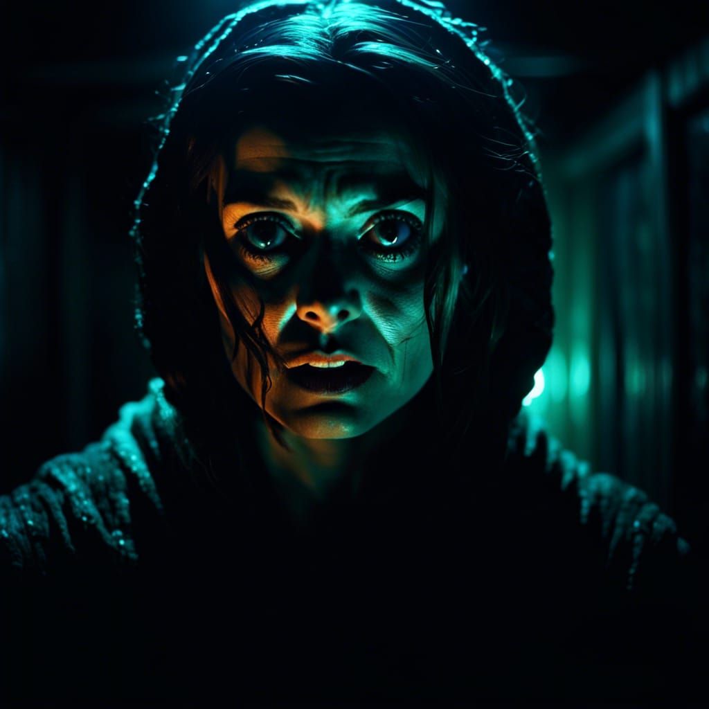 Demonic Possession in the Basement: Cinematic Film Still