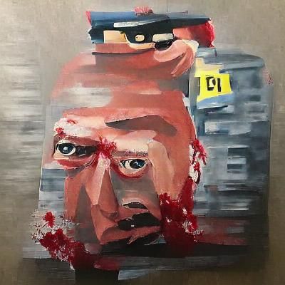 Criminal Portrait in Acrylic Painting Style