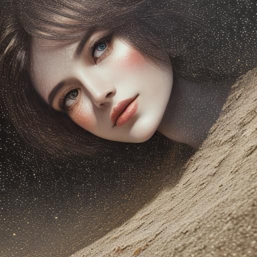 Mother Earth Cradles Earth as Oil Painting