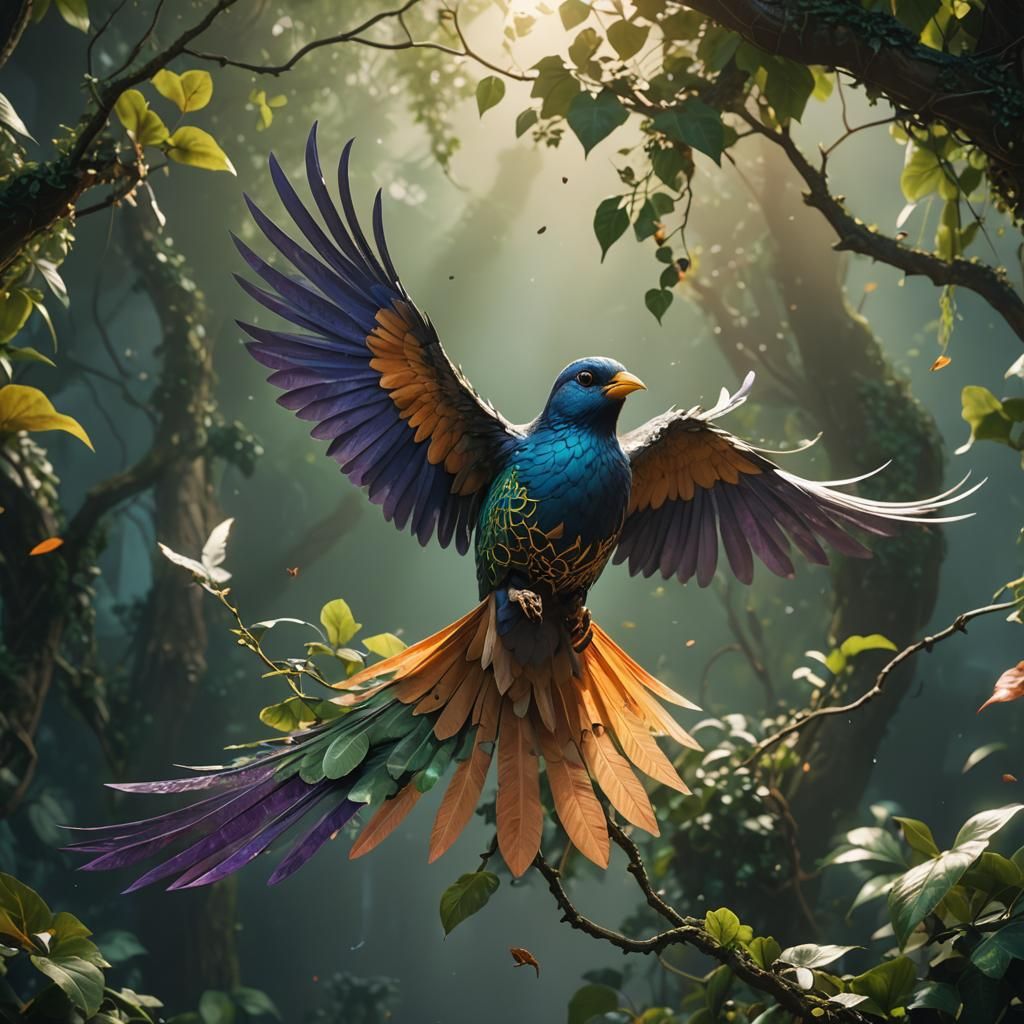 Healing Bird of the Philippines: Epic 3D Digital Art