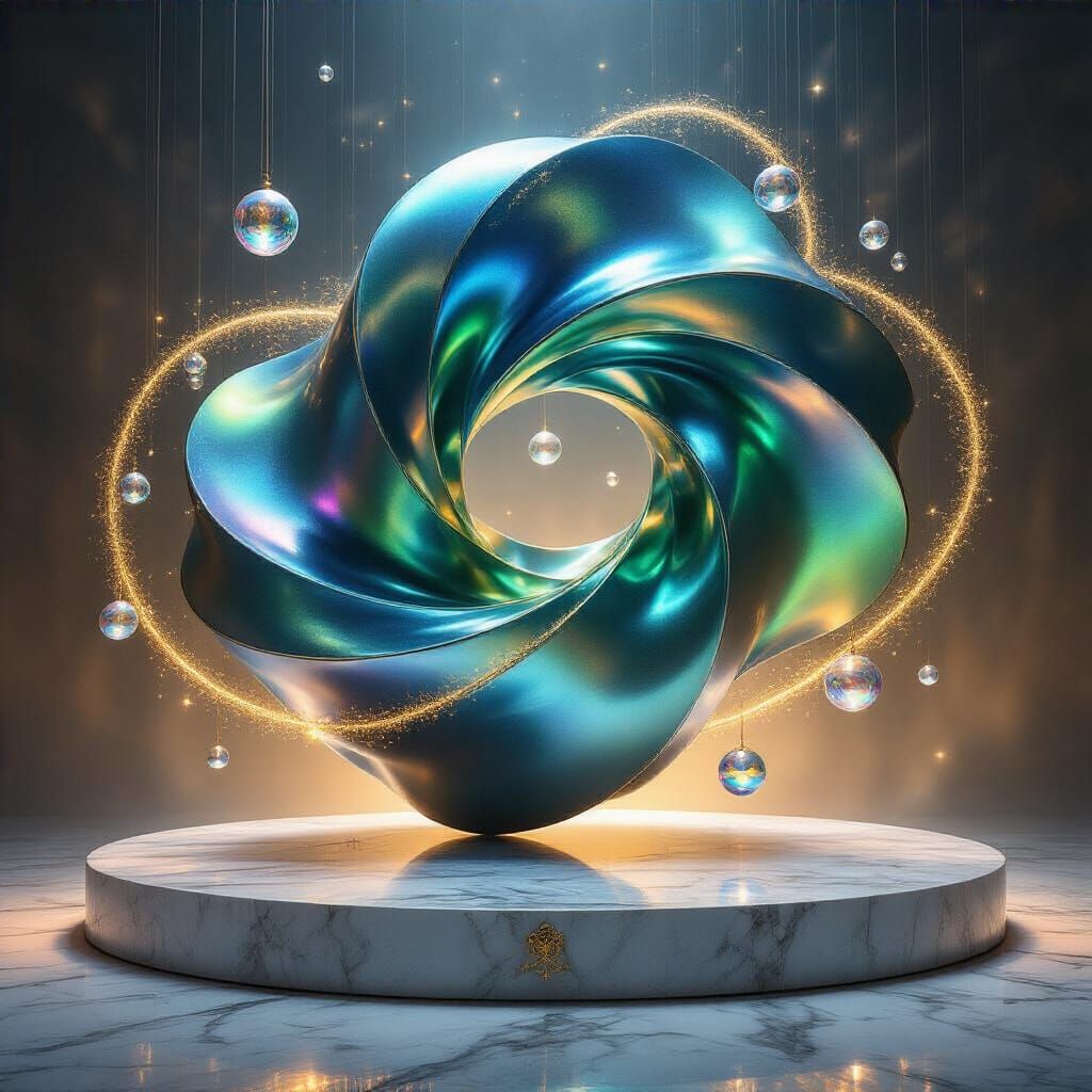 Colossal Abstract Sculpture Defying Gravity