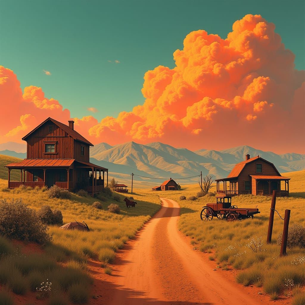 American West Matte Painting in Unreal Engine 5