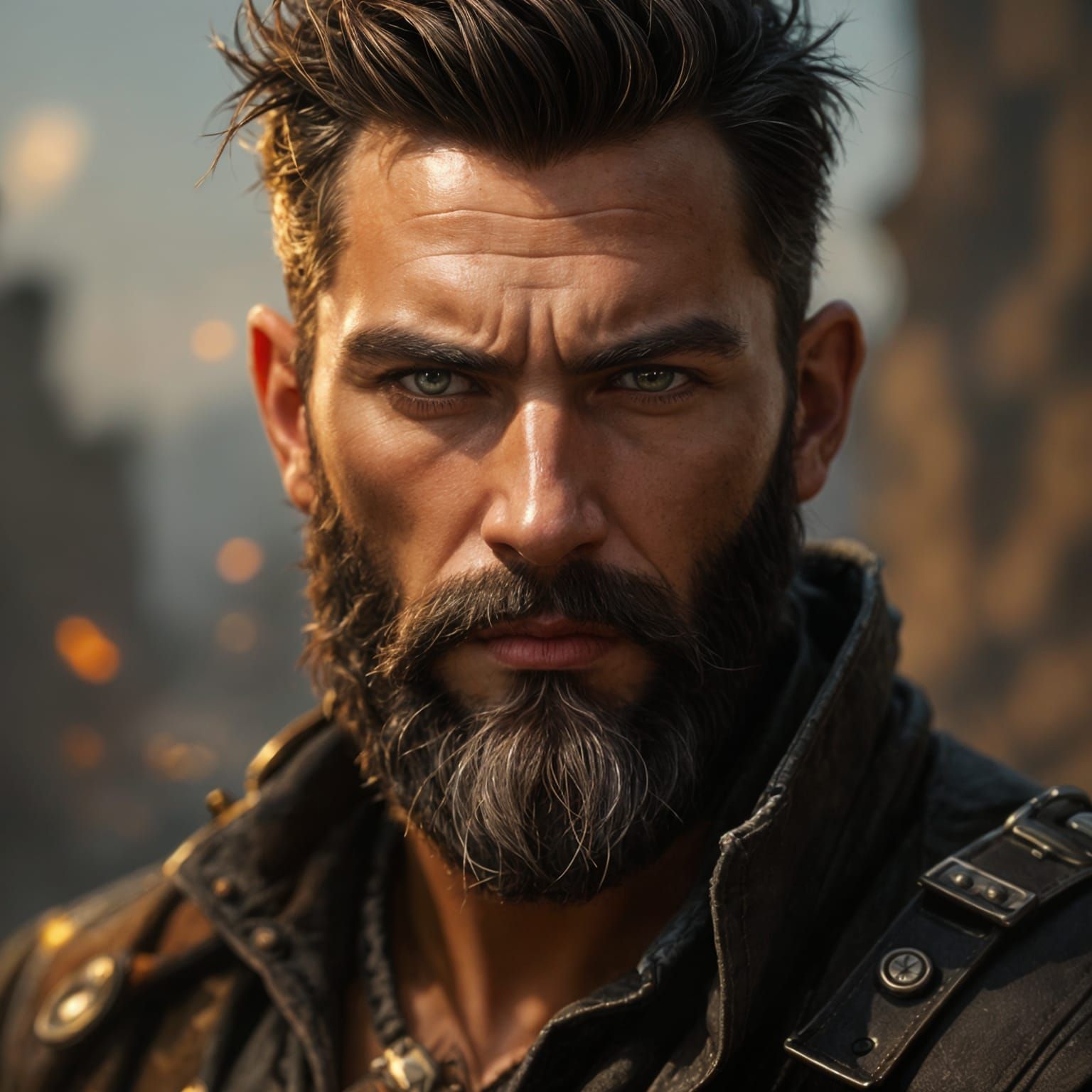 Epic Fantasy Mercenary in Cinematic Style