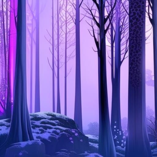 Enchanted Elven Hut Among Silver Trees