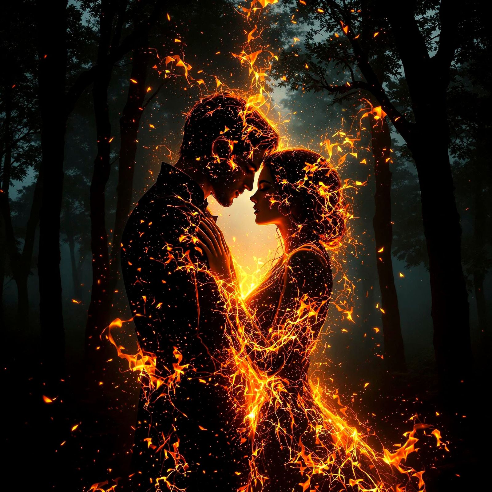 Shadows Danced in Fiery Embers