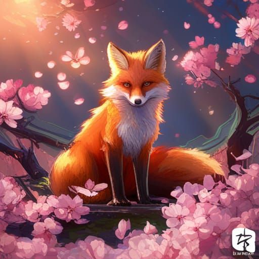 Cherry Blossom Fox