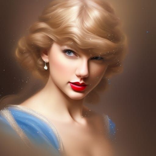 Taylor Swift as Cinderella: Hyperdetailed Art Portrait