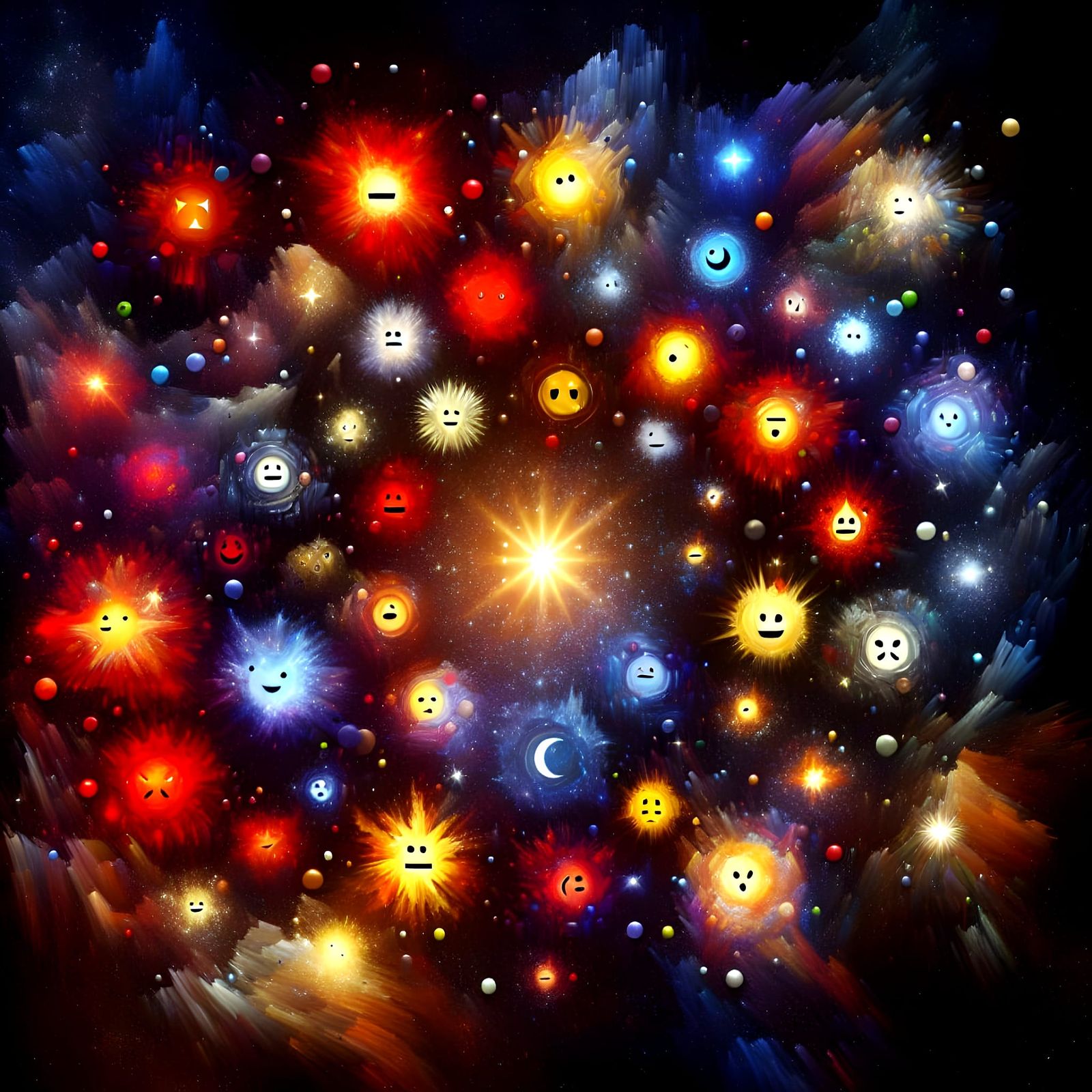 Vibrant Emotion Stars in Infinite Cosmos