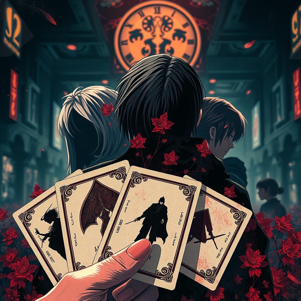 Double Exposure Card Set in Anime Style