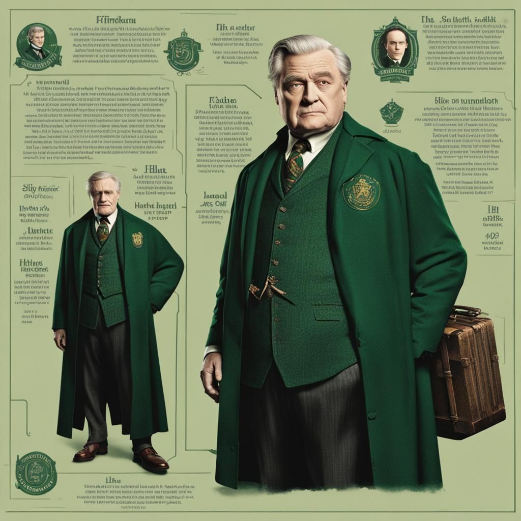 Detailed Portrait of Professor Slughorn in Digital Art