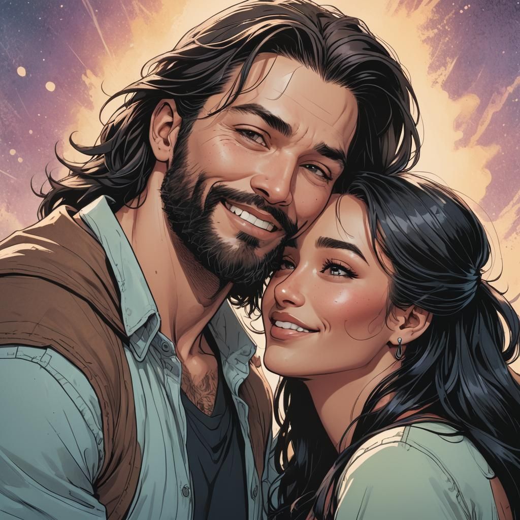 Comic Book Art of Girl with Lip Piercing