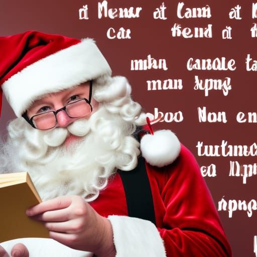 Santa Claus Reads Wishlist