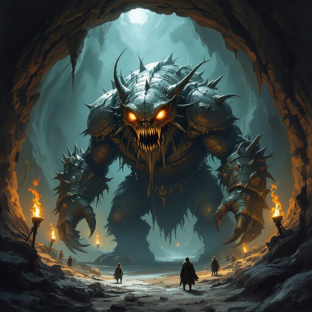 Dwarven Mine Haunted by Giant Flea Monsters in Dark Fantasy ...
