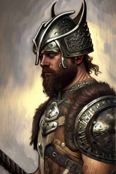 Tyr, Norse God of War, in Hyperdetailed Portrait