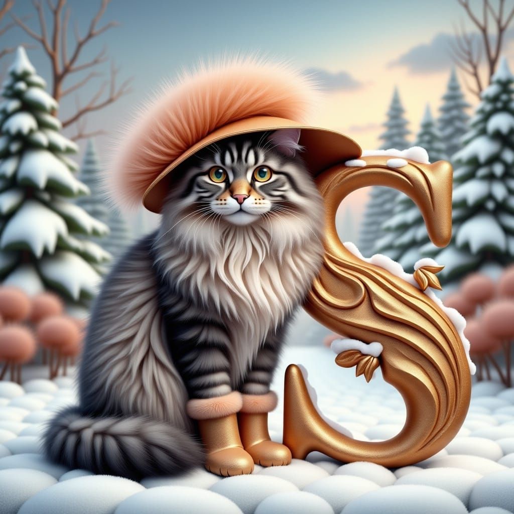 <lora:Langhaarige Katzen:1.0>3D whimsical photorealistic hyp...