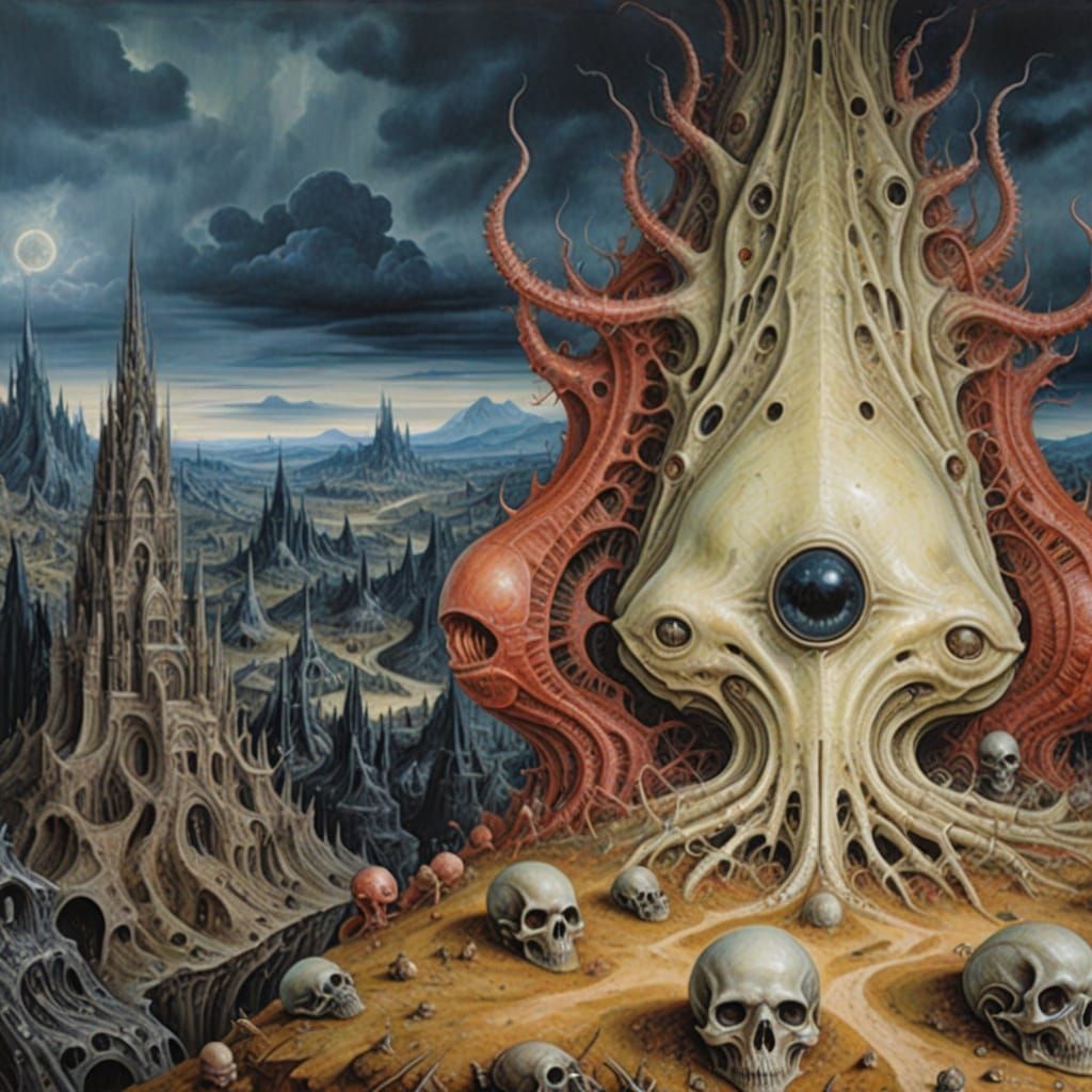 Death on Pale Horse in Surrealist Style