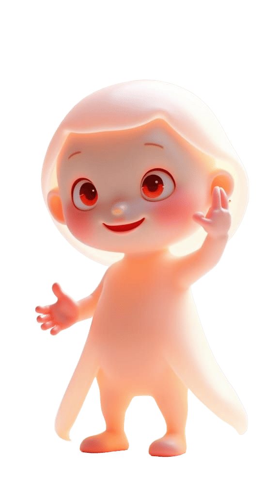 Minimalist 3D Jelly Character for Customer Support