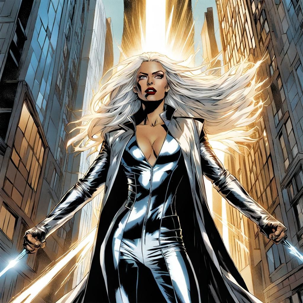 Dagger with Light Powers in Comic Book Style