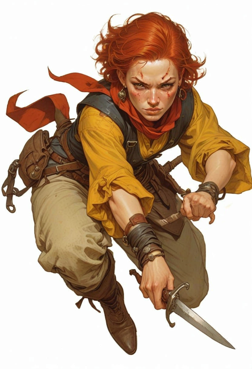 17th Century French Tomboy Ruffian Illustration