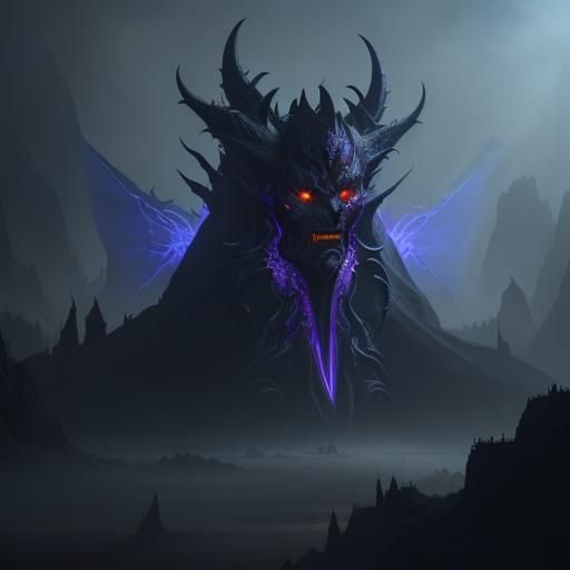 Laser Demon Projection in Detailed Matte Painting