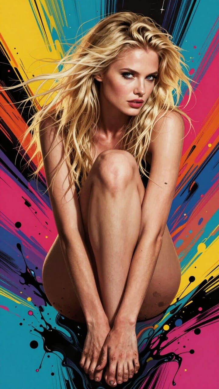 Hyperrealistic Splash Art of a Woman with Dramatic Lighting