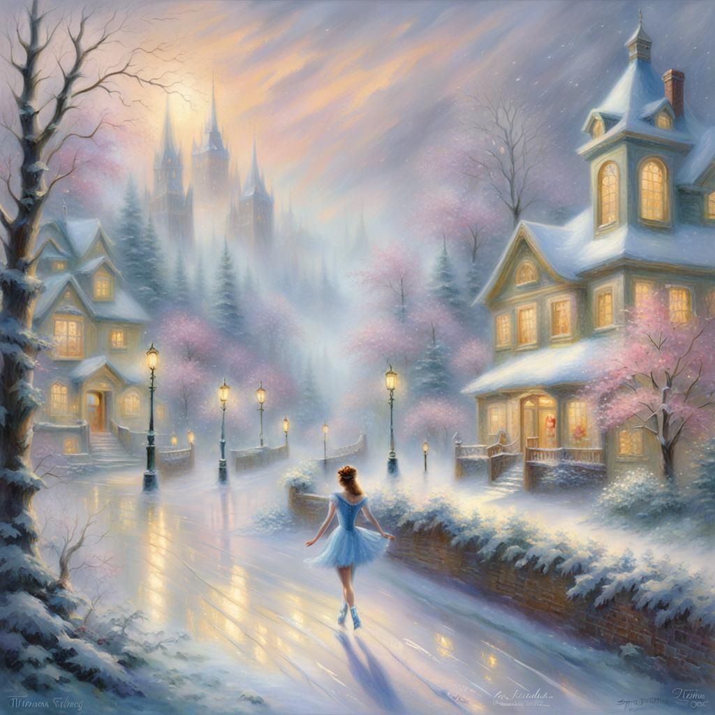 Ethereal Figure Skater in Fantasy Style