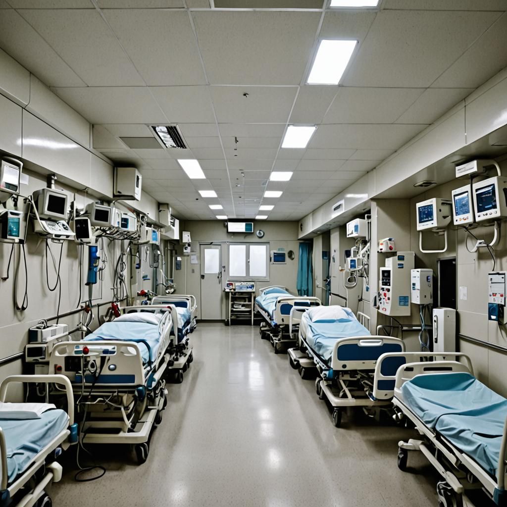 Busy Hospital Emergency Room Scene