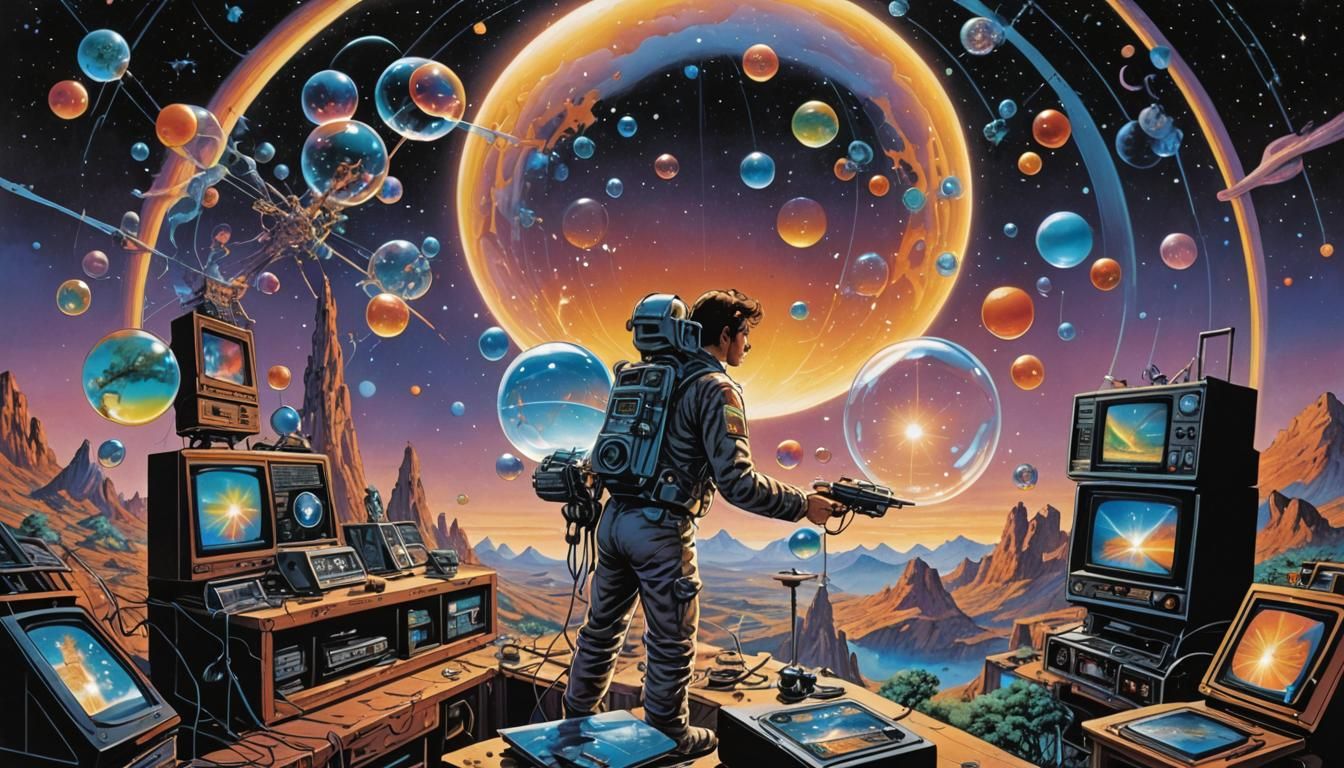 Retro 1987 VHS Cover Art: Monitors and Crystals